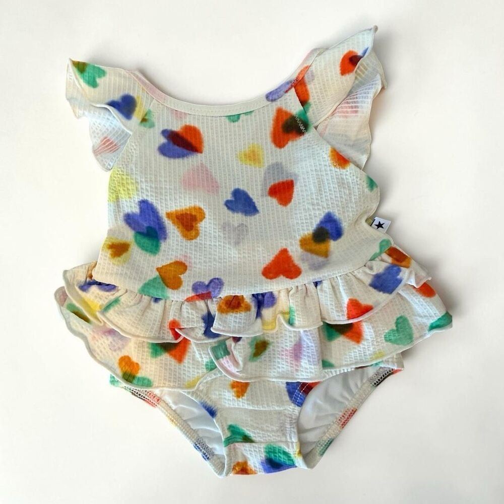 NWT MOLO Baby One-piece Heart Swim Suit